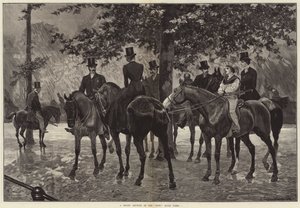 Een scherpe bui in de rij, Hyde Park door Richard Caton Woodville junior