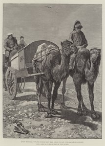 Door Mongolië, met de Russische zware post door de Gobi, onze karavaan midden in de woestijn
