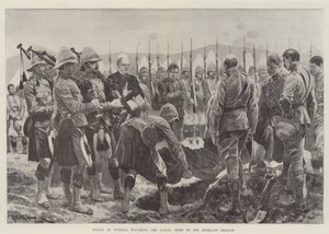 Begrafenis van generaal Wauchope, de gevallen leider van de Highland Brigade