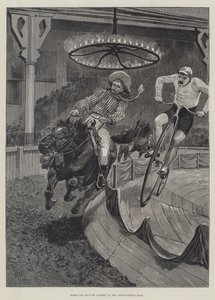 Paard en Fiets Wedstrijd in de Landbouwhal