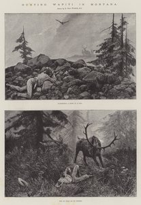 Jagen op Wapiti in Montana door Richard Caton Woodville junior