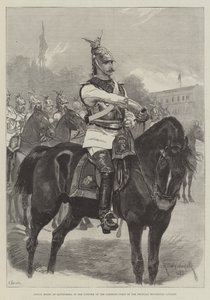 Prins Hendrik van Battenberg, in het uniform van de Garde-du-Corps van de Pruisische huishoudelijke cavalerie door Richard Caton Woodville junior