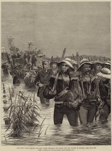 De Zoeloe Oorlog, Matrozen van HMS Shah steken de rivier over voor de Hulp van Ekowe