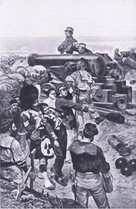 De aanval op Sevastopol, 1855, illustratie uit Britse gevechten op land en zee, 1915 door Richard Caton Woodville junior