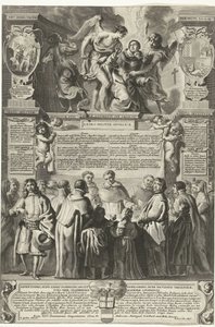 Instelling van de broederschap Militia Angelica Thomae Aquinatis, 1649 door Richard Collin