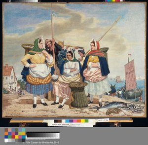 Vismarkt aan zee door Richard Dadd