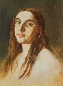 Portret van een gekke dame