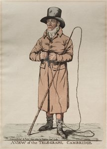 Een uitzicht op de telegraaf, Cambridge, 1809