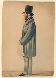 Portret van onbekende man door Richard Dighton