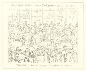 Blackwall toont het publiek dat dineert met witvis door Richard Doyle