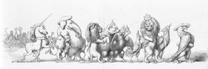 Diersymbolen van landen die de Grote Tentoonstelling bezoeken, 1851 door Richard Doyle