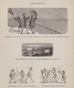 Pagina uit De Amerikaanse Tour van de heren Brown, Jones en Robinson door Richard Doyle