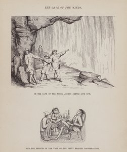 Pagina uit De Amerikaanse tour van de heren Brown, Jones en Robinson (gravure)