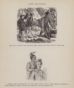 Pagina uit De Amerikaanse tour van de heren Brown, Jones en Robinson (gravure)