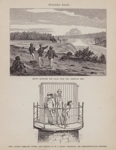 Pagina uit De Amerikaanse tour van de heren Brown, Jones en Robinson (gravure) door Richard Doyle