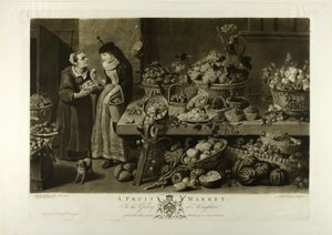 Een fruitmarkt, uit The Houghton Gallery