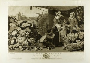 Een kruidenmarkt, uit The Houghton Gallery