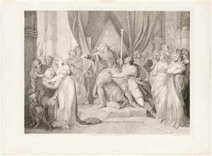 Lear verjaagt zijn dochter Cordelia