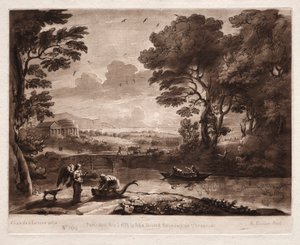Liber Veritatis: No. 160, Tobias en de Engel, 1774 door Richard Earlom