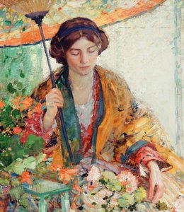 Vrouw met parasol
