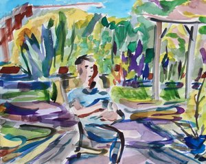 Tuin, Zonnige Dag door Richard Fox