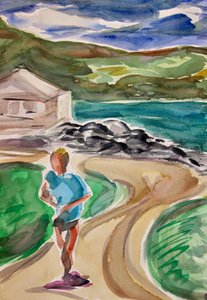 Jogger, Tiburon, 2017 door Richard Fox