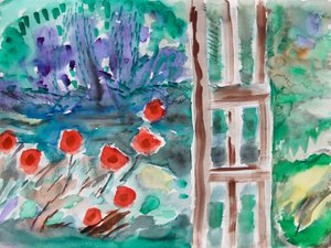 Rode Bloemen in de Lente