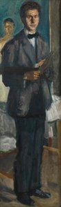 Zelfportret met een palet door Richard Gerstl