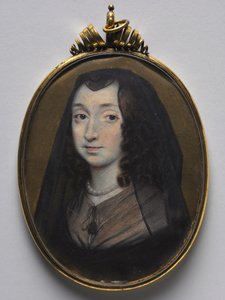 Portret van Elizabeth Morrison, Lady Capell van Hadham, ca. 1650 door Richard Gibson