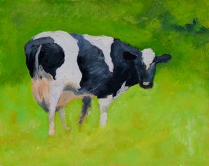 Zwart-witte koe door Richard Gombar