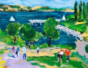 Paradise Beach Pier, Tiburon, Californië, 2021 door Richard H. Fox