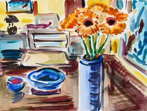 Stilleven met Zonnehoed, 2021 door Richard H. Fox