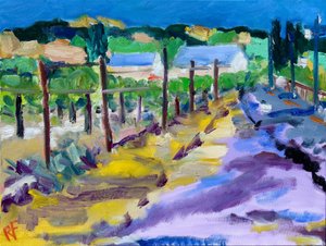 Wijngaard Buiten Santa Rosa, 2021 door Richard H. Fox