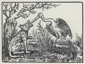 De wolf en de kraanvogel door Richard Heighway