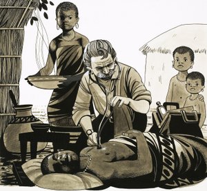 Een man met een missie: De muzikale dokter (Albert Schweitzer) (illustratie)