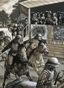 Charles II en zijn vriendinnen genieten van een dag bij de Newmarket Races