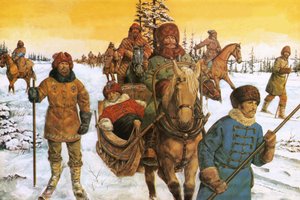 Ivan de Grote in een slee