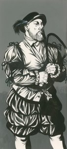Koning Hendrik VIII met tennisracket
