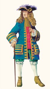 Koning Willem III (kleurenlitho) door Richard Hook