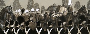 De begrafenisstoet van koningin Victoria door Richard Hook