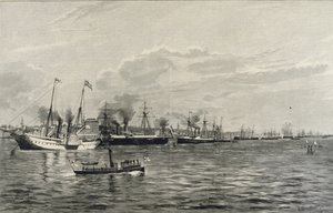 De Marineparade in Kiel op 3 september 1890