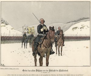 Gebed van Prins Leopold van Anhalt-Dessau voor de Slag bij Kesselsdorf