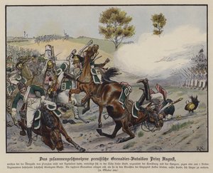 Grenadierbataljon van Prins Augustus van Pruisen bij de Slag bij Prenzlau, 28 oktober 1806