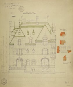 William Borden Residence, Chicago, Illinois, zuidelijke gevel