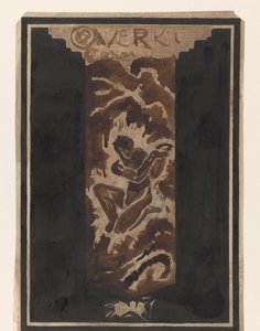 Eerste ontwerp voor de boekband voor Over Kunst, II, door R.N. Roland Holst