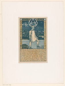 Prent ter gelegenheid van het tienjarig jubileum van de Algemene Nederlandse Diamantbewerkersbond in 1904 door Richard Nicolaüs Roland Holst