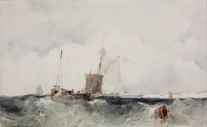 Aan de Engelse Kust door Richard Parkes Bonington