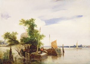 Aken op een Rivier, ca. 1825-26