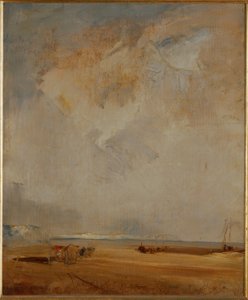 Kust in Normandië door Richard Parkes Bonington