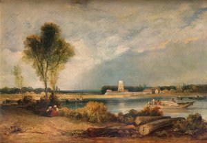 Landschap in Normandië, 19e eeuw door Richard Parkes Bonington